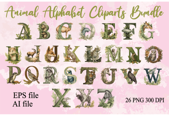 Animal Alphabet Cliparts Bundle: Creative Design Power