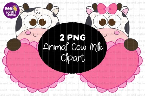 Animal Cow Milk PNG Sublimation Clipart for Creative Projects