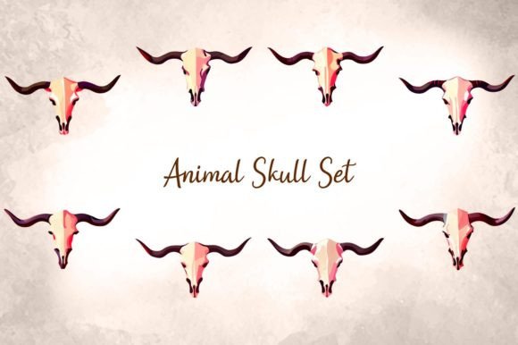Animal Skull Set: Macabre Graphics for Modern Design