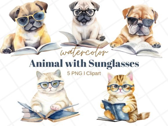 Bring Personality to Your Projects with Watercolor Animal with Sunglasses