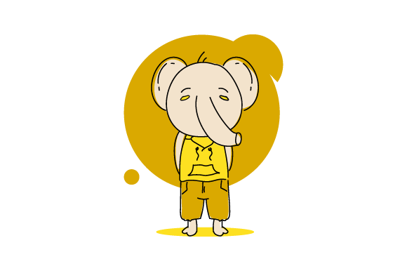 Designing with Heart: The Cartoon Baby Animal Elephant