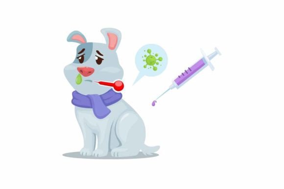 Sick Dog and Virus Vaccine Animal Care: A Design Asset