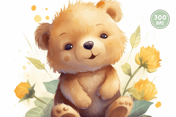 Spring Sunflower Animal - Bear: A Warm, Artistic Display Font
