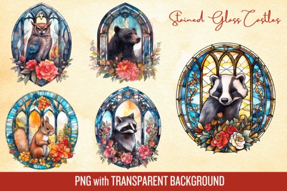 Stained Glass Forest Animal Clip Art: Creative Uses