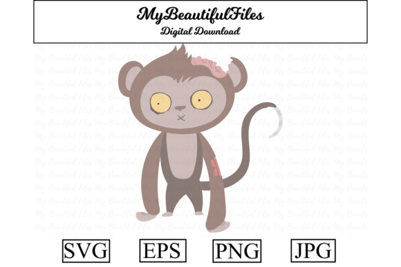 Unleash Your Inner Monster: The Zombie Animal - Monkey Illustration